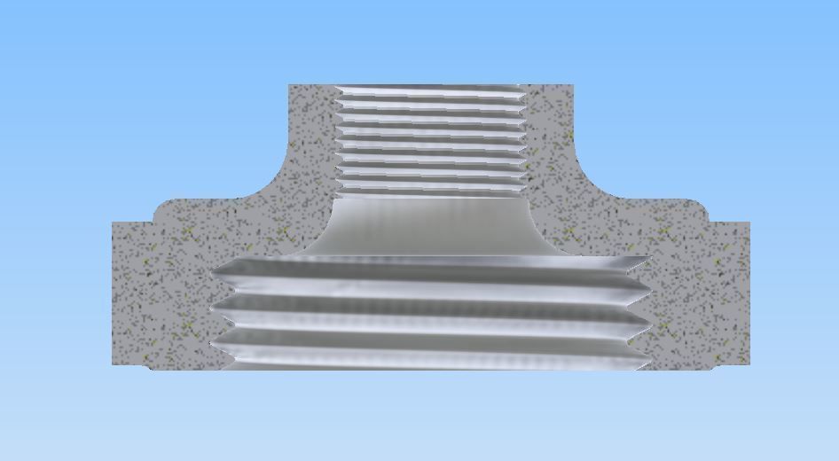 water connector M75 to G1 for 1000l water tank 3D print model_2