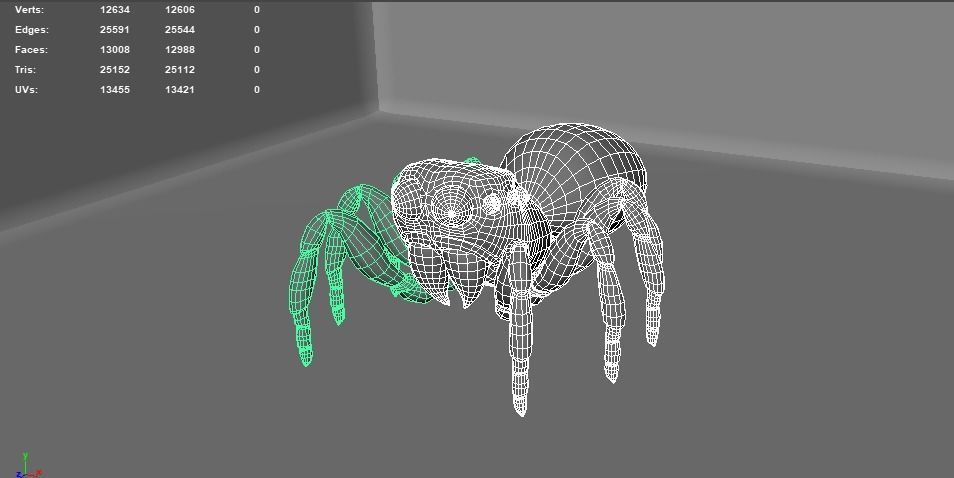 4 Type of insects Low-poly 3D model_6