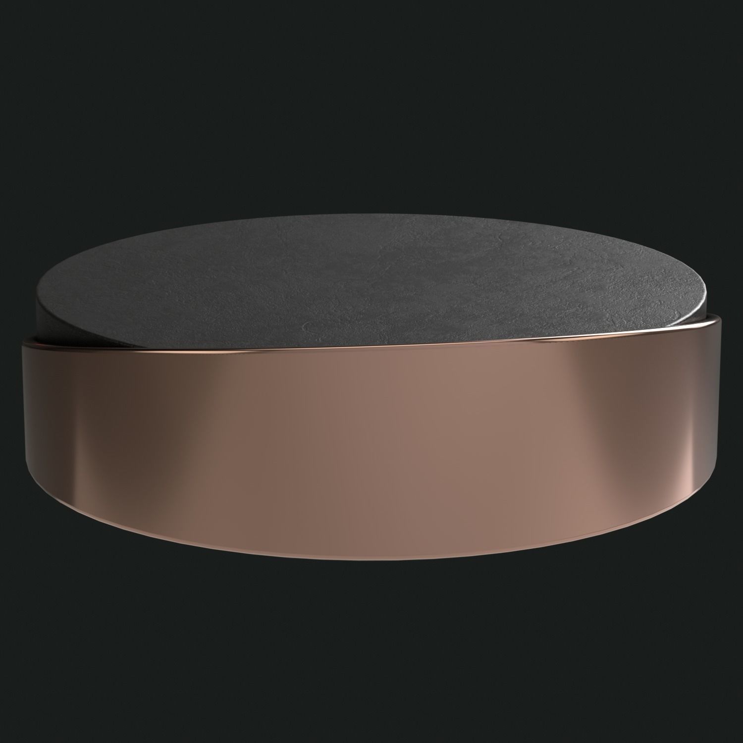 Minimal Round Coffee Table Low-poly 3D model_18