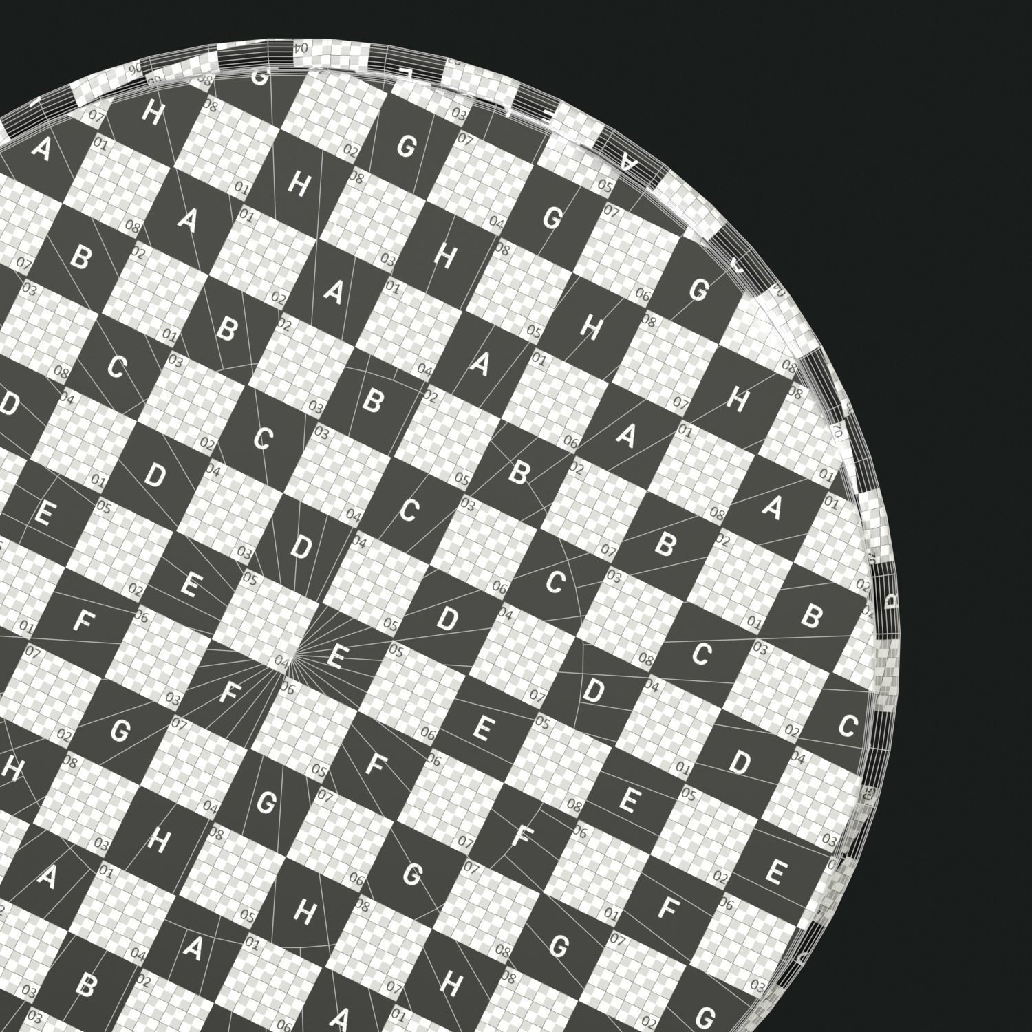 Minimal Round Coffee Table Low-poly 3D model_30