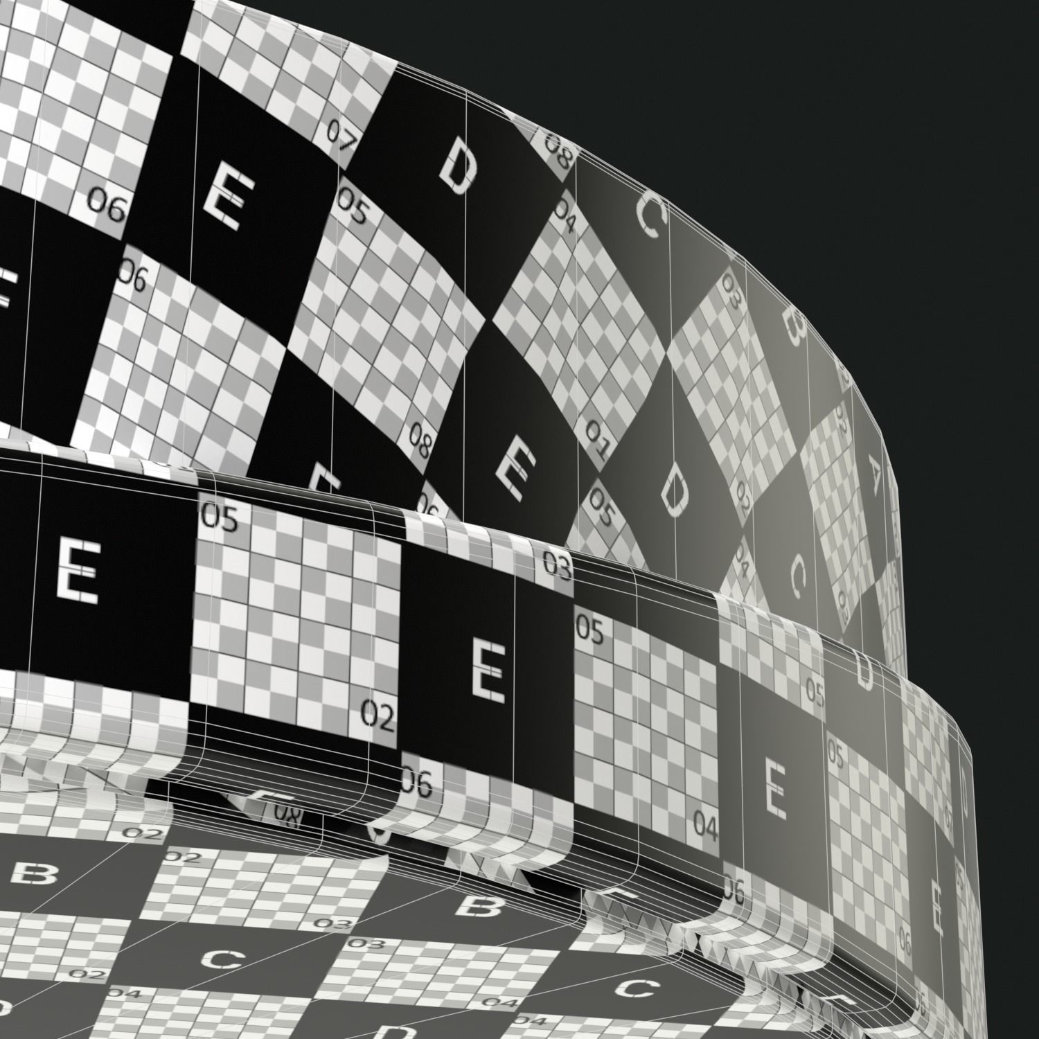 Minimal Round Coffee Table Low-poly 3D model_28