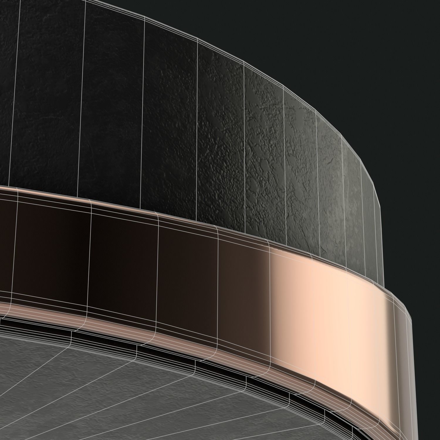 Minimal Round Coffee Table Low-poly 3D model_29