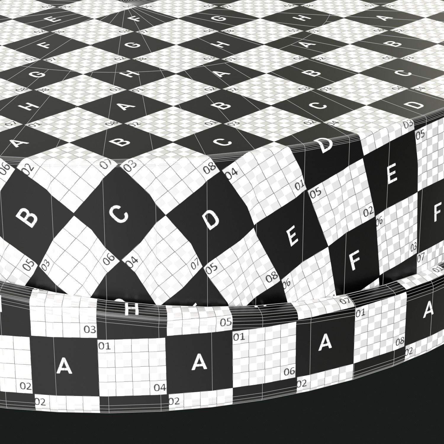 Minimal Round Coffee Table Low-poly 3D model_5