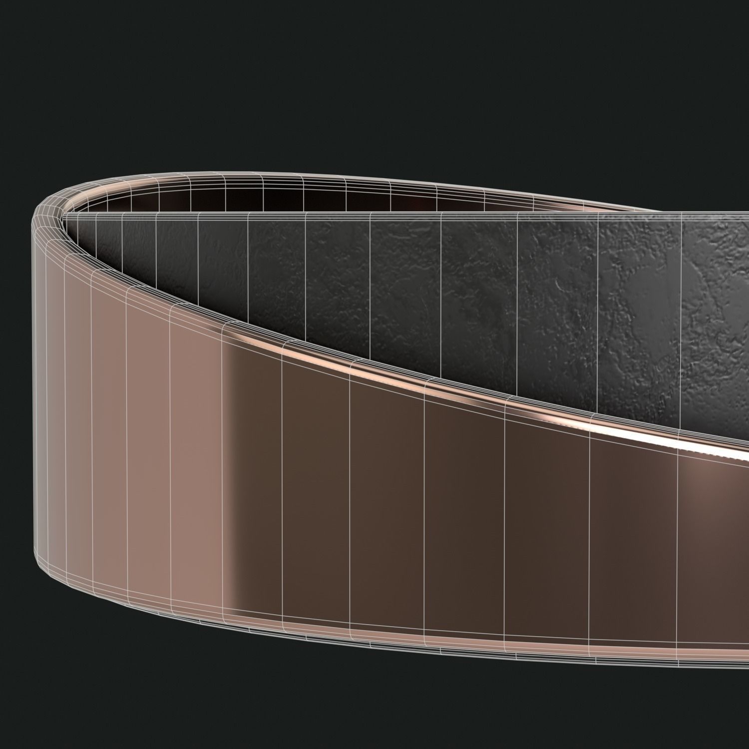 Minimal Round Coffee Table Low-poly 3D model_26