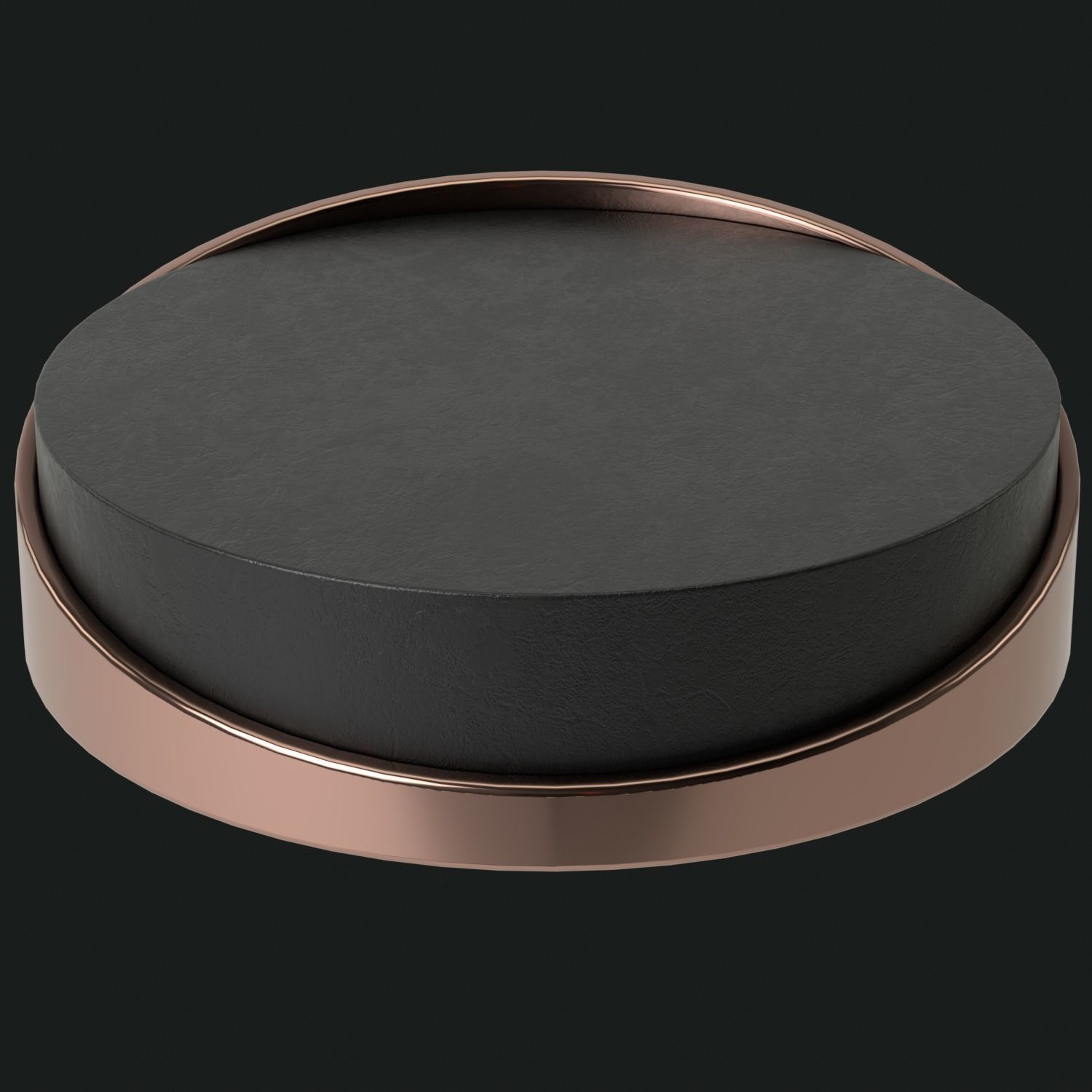 Minimal Round Coffee Table Low-poly 3D model_15