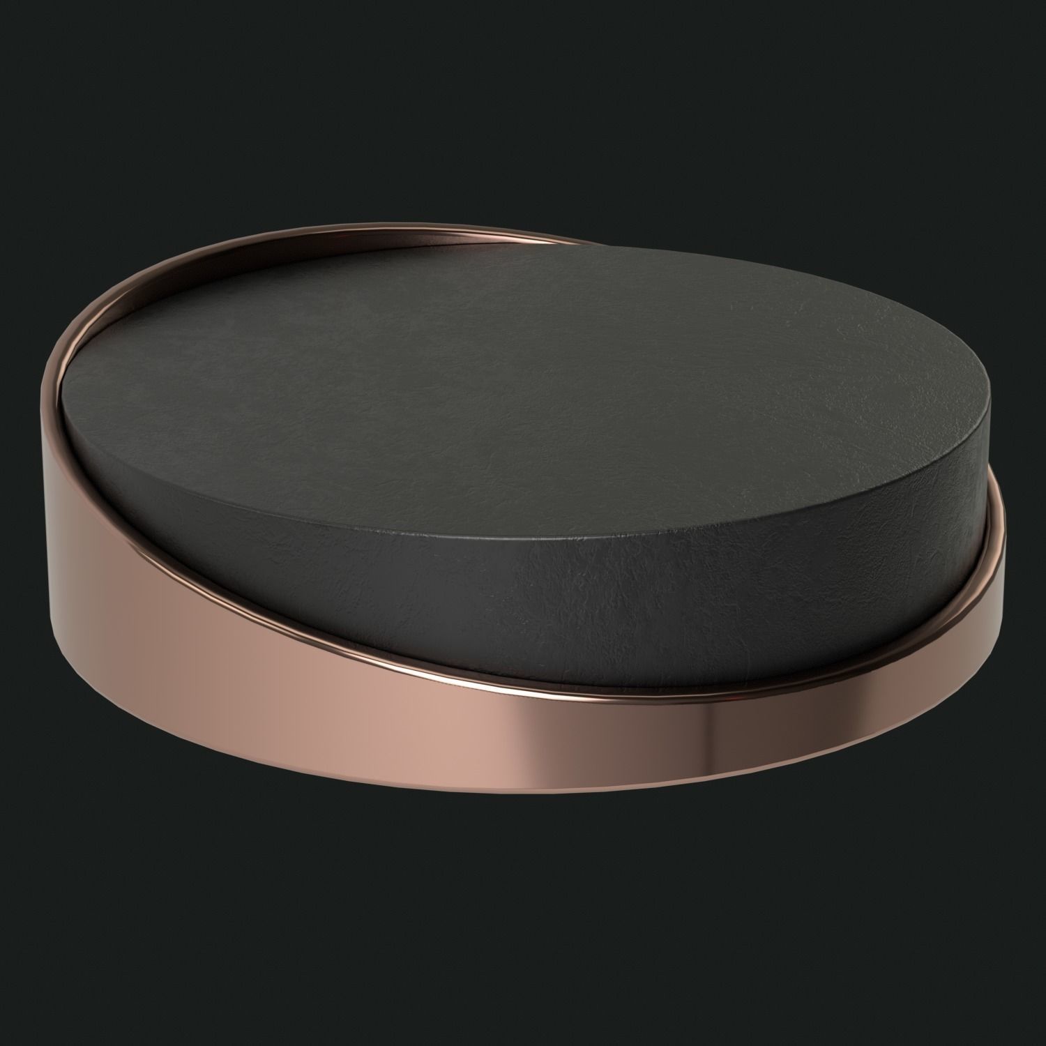 Minimal Round Coffee Table Low-poly 3D model_1