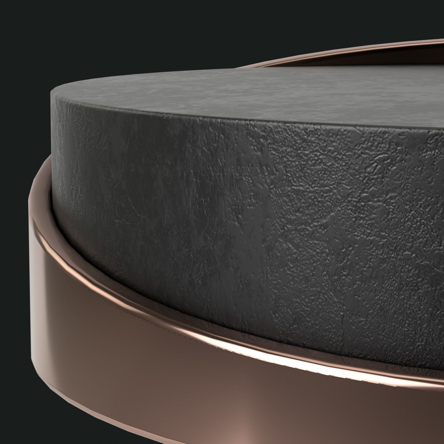 Minimal Round Coffee Table Low-poly 3D model_10