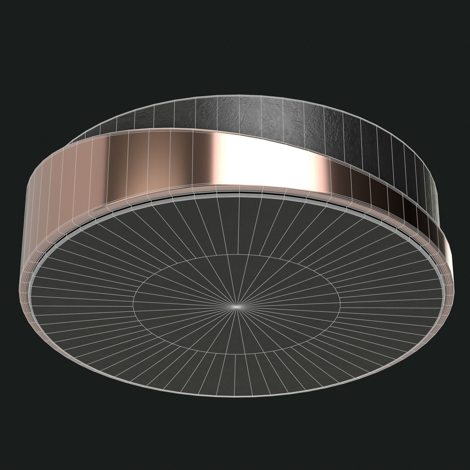 Minimal Round Coffee Table Low-poly 3D model_23