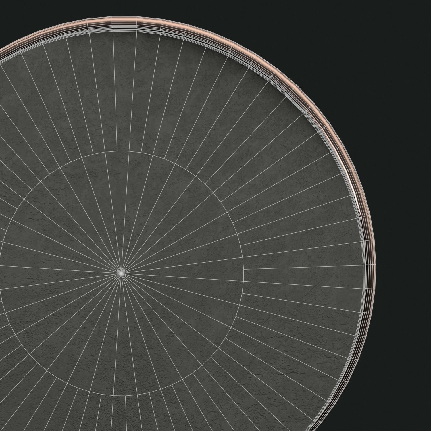 Minimal Round Coffee Table Low-poly 3D model_14