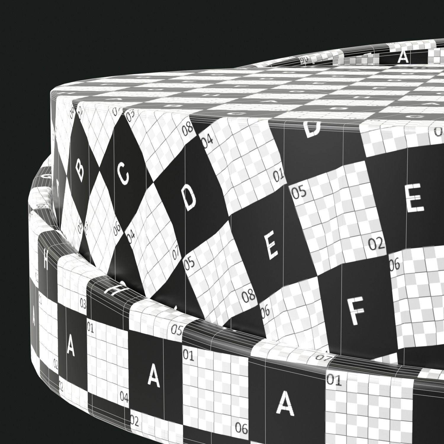 Minimal Round Coffee Table Low-poly 3D model_11