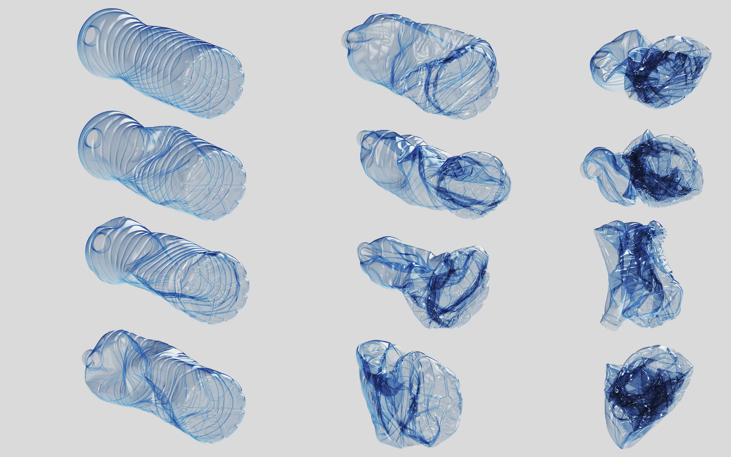 Crushed Plastic Bottle v5 3D model_8