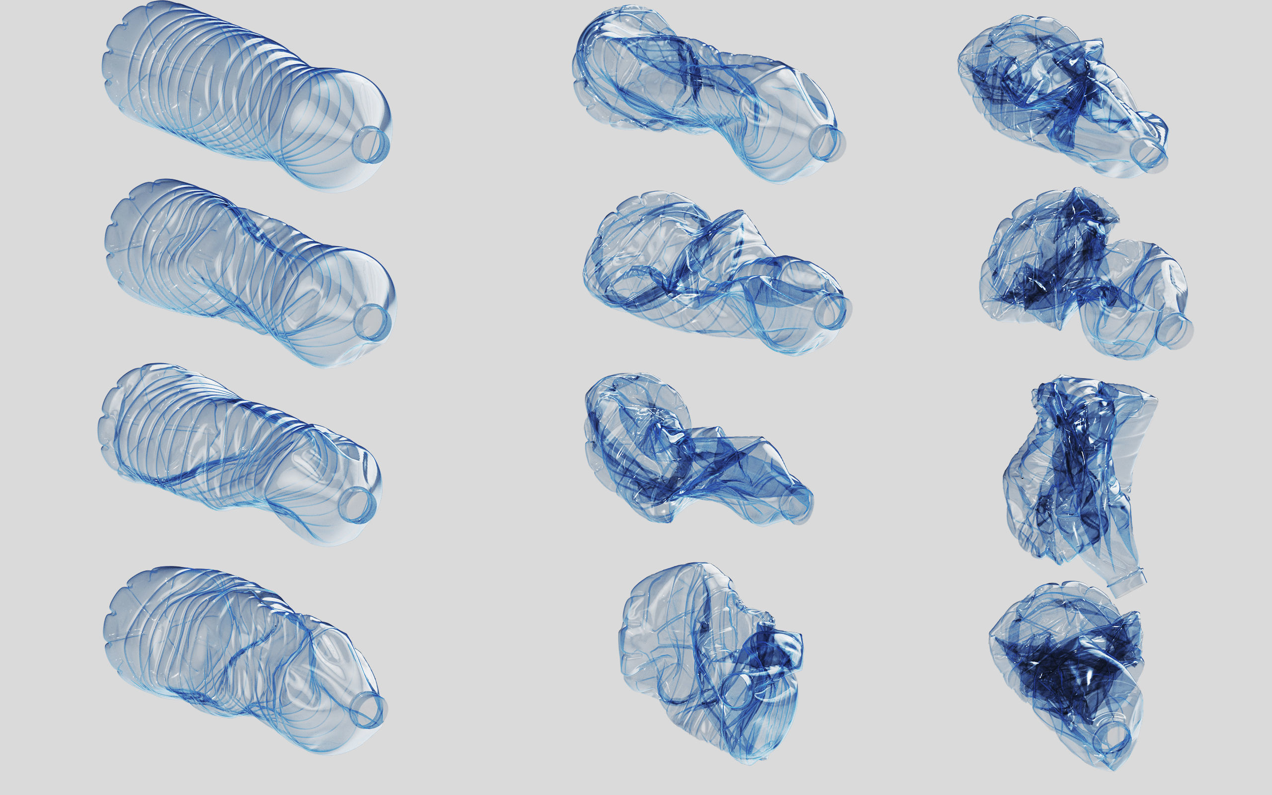 Crushed Plastic Bottle v5 3D model_11