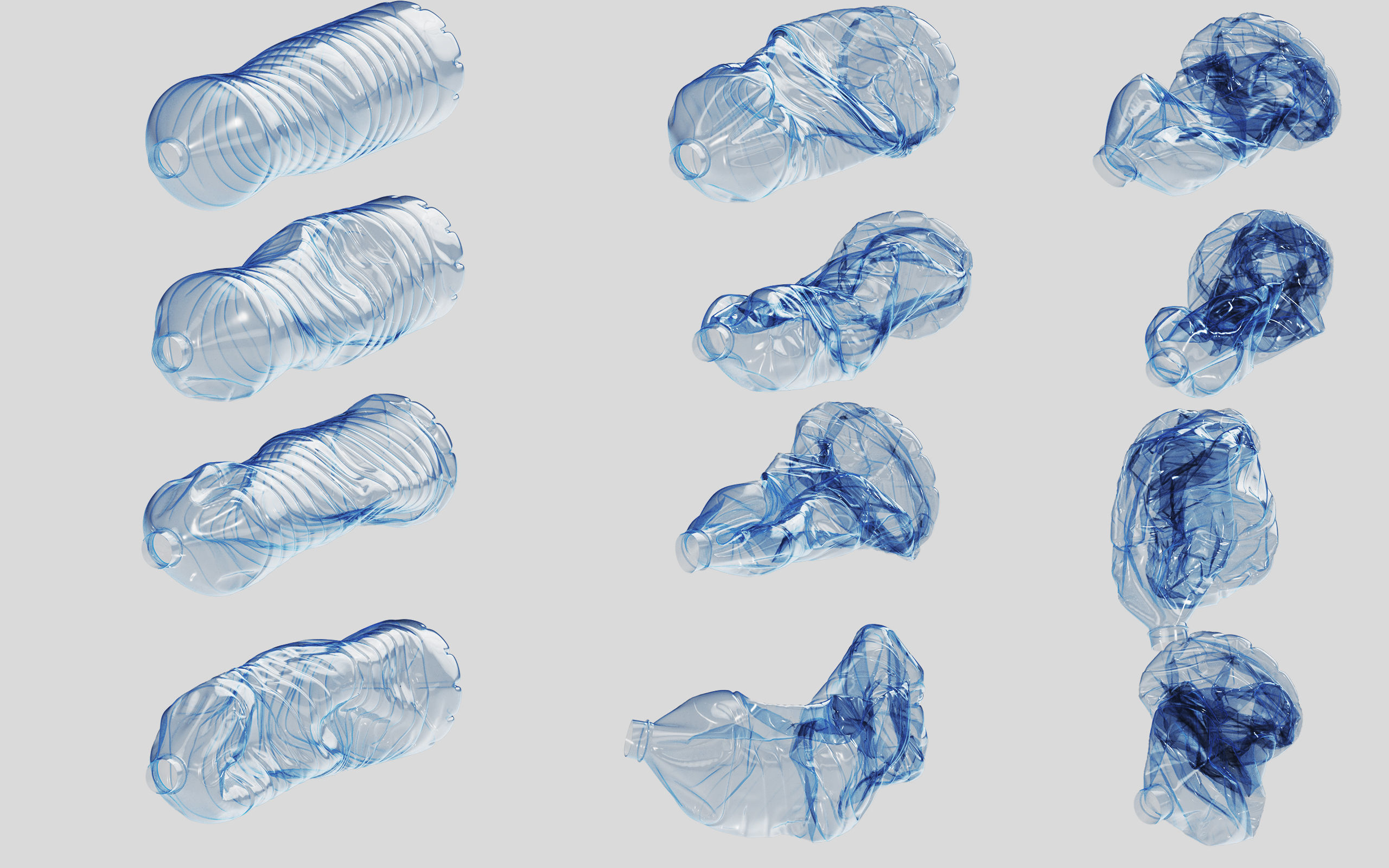 Crushed Plastic Bottle v5 3D model_10