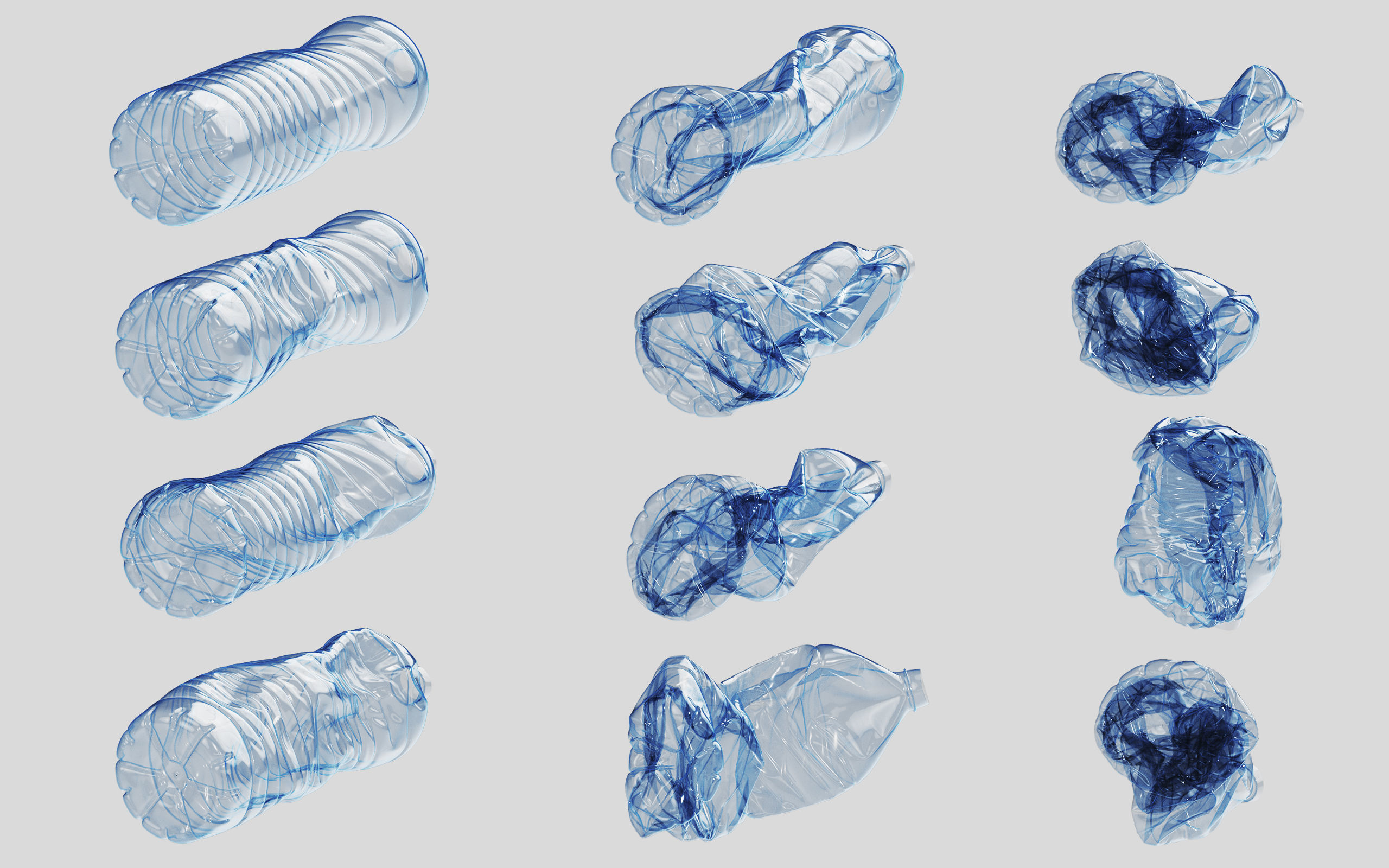 Crushed Plastic Bottle v5 3D model_7