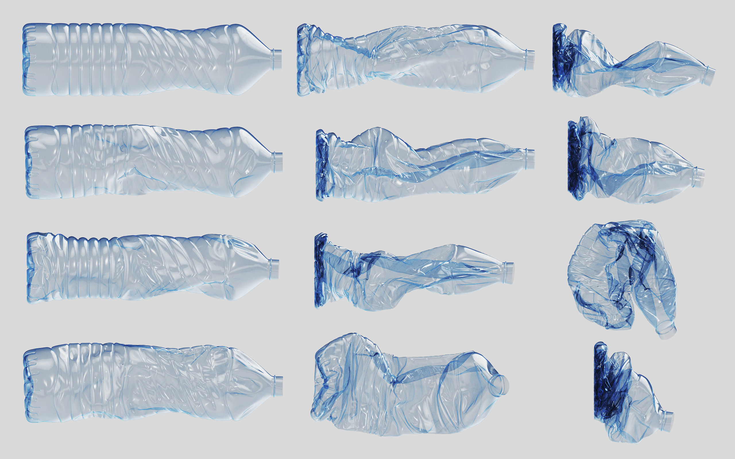 Crushed Plastic Bottle v5 3D model_6