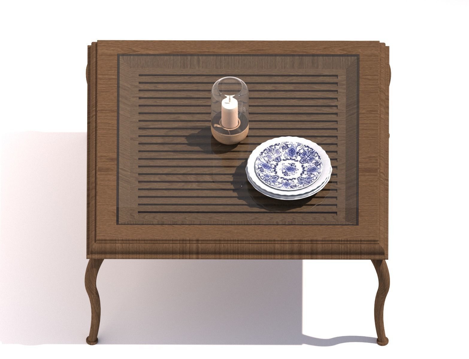 Classic table object 3D print model_1