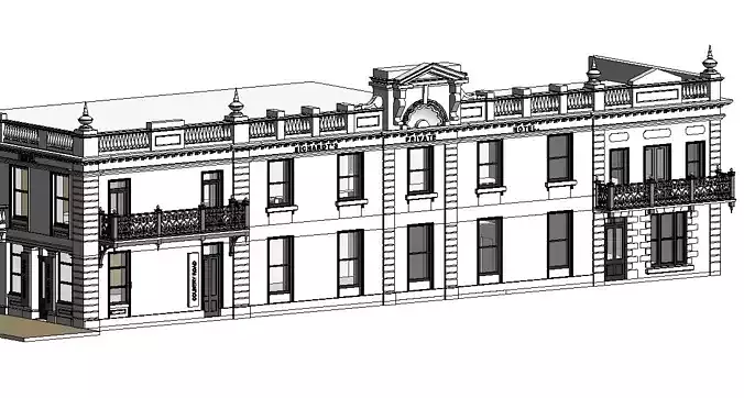 Queens town holtel 3d model