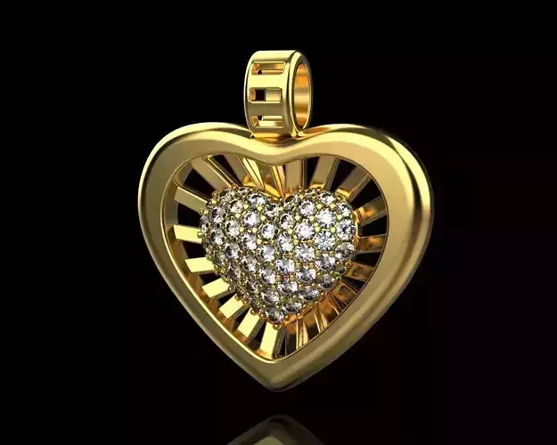 Heart with diamond 110