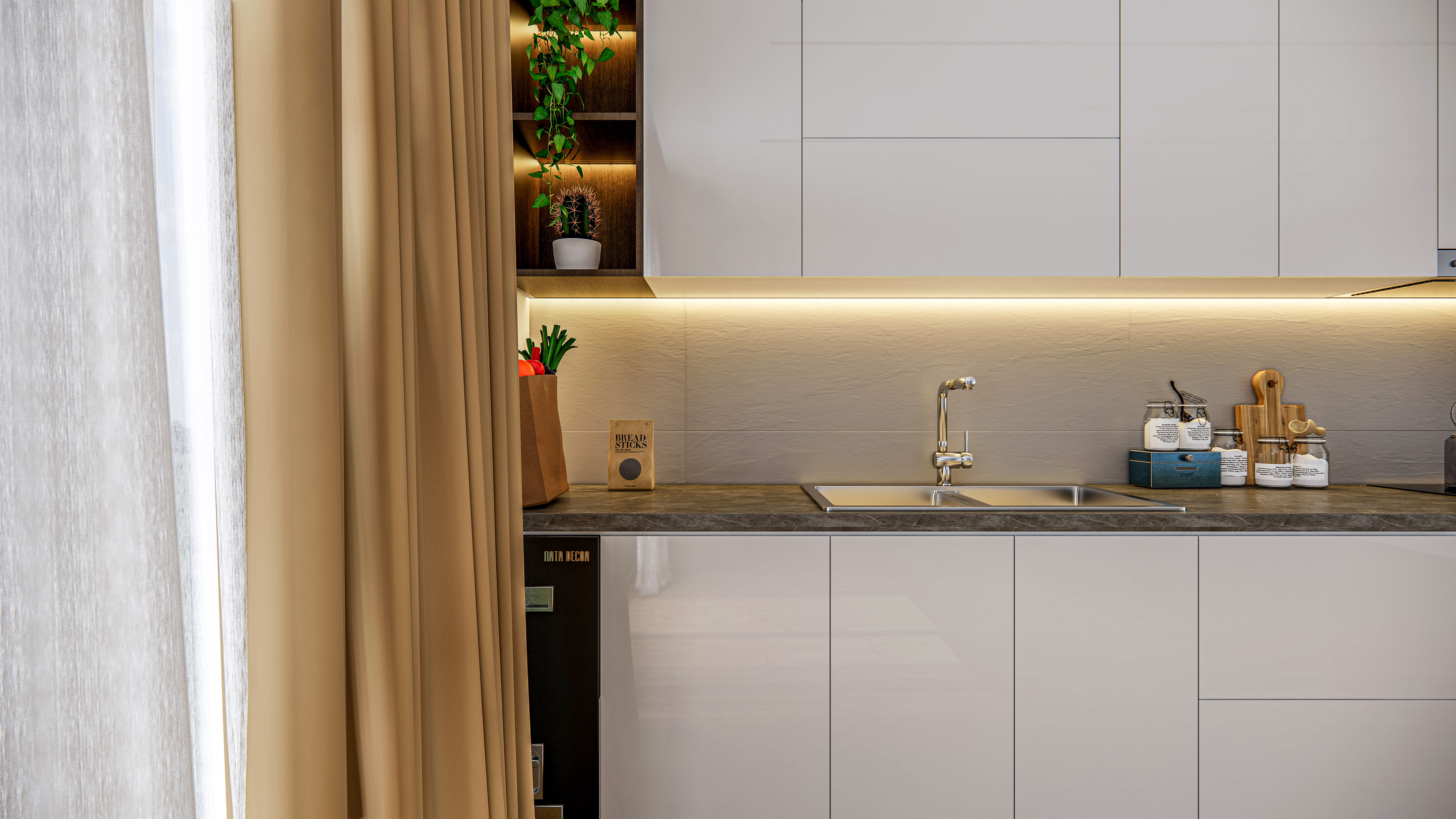 Kitchen fully parametric  Resizable manufacturable 005 3D model_9