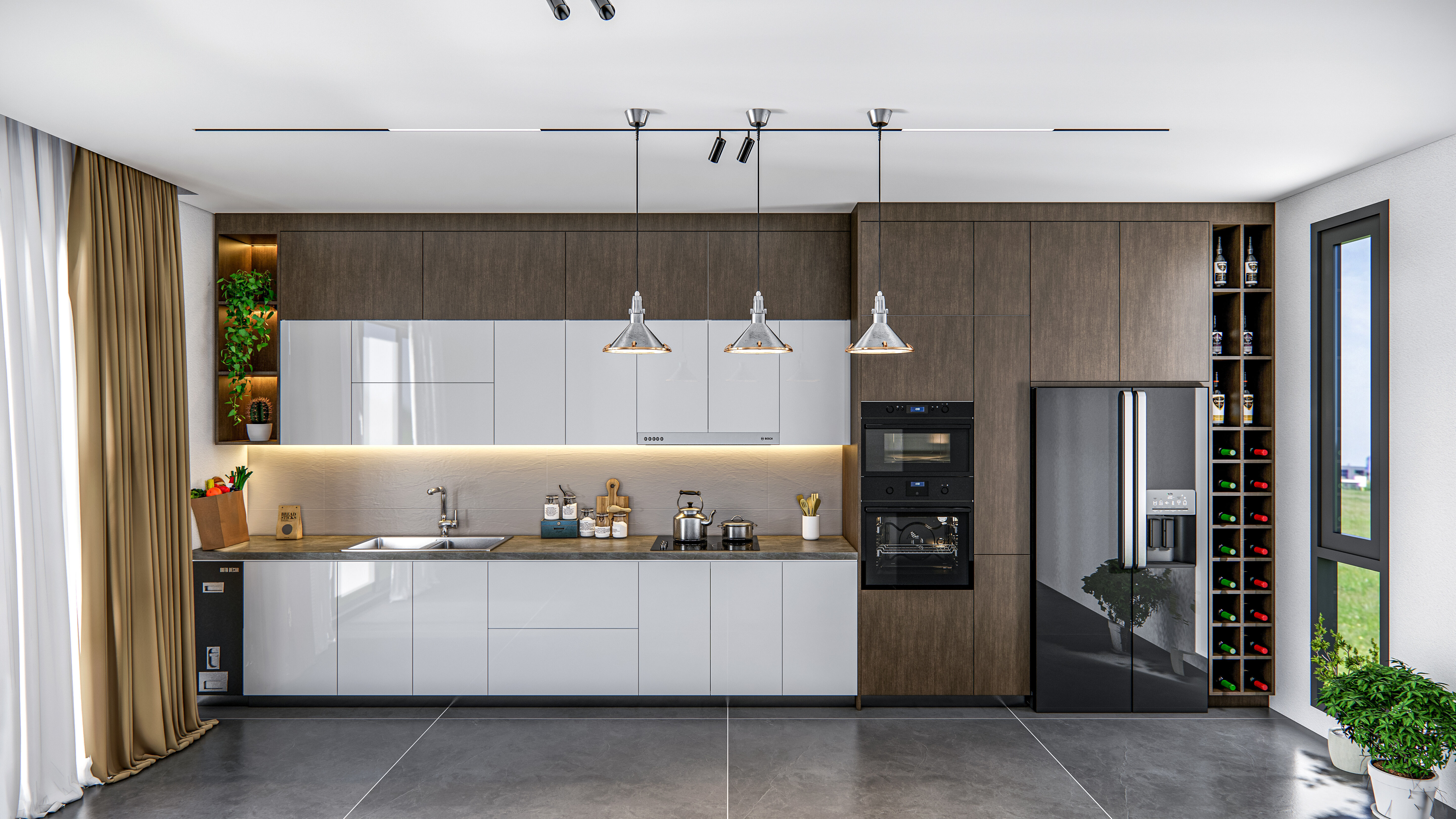 Kitchen fully parametric  Resizable manufacturable 005 3D model_14