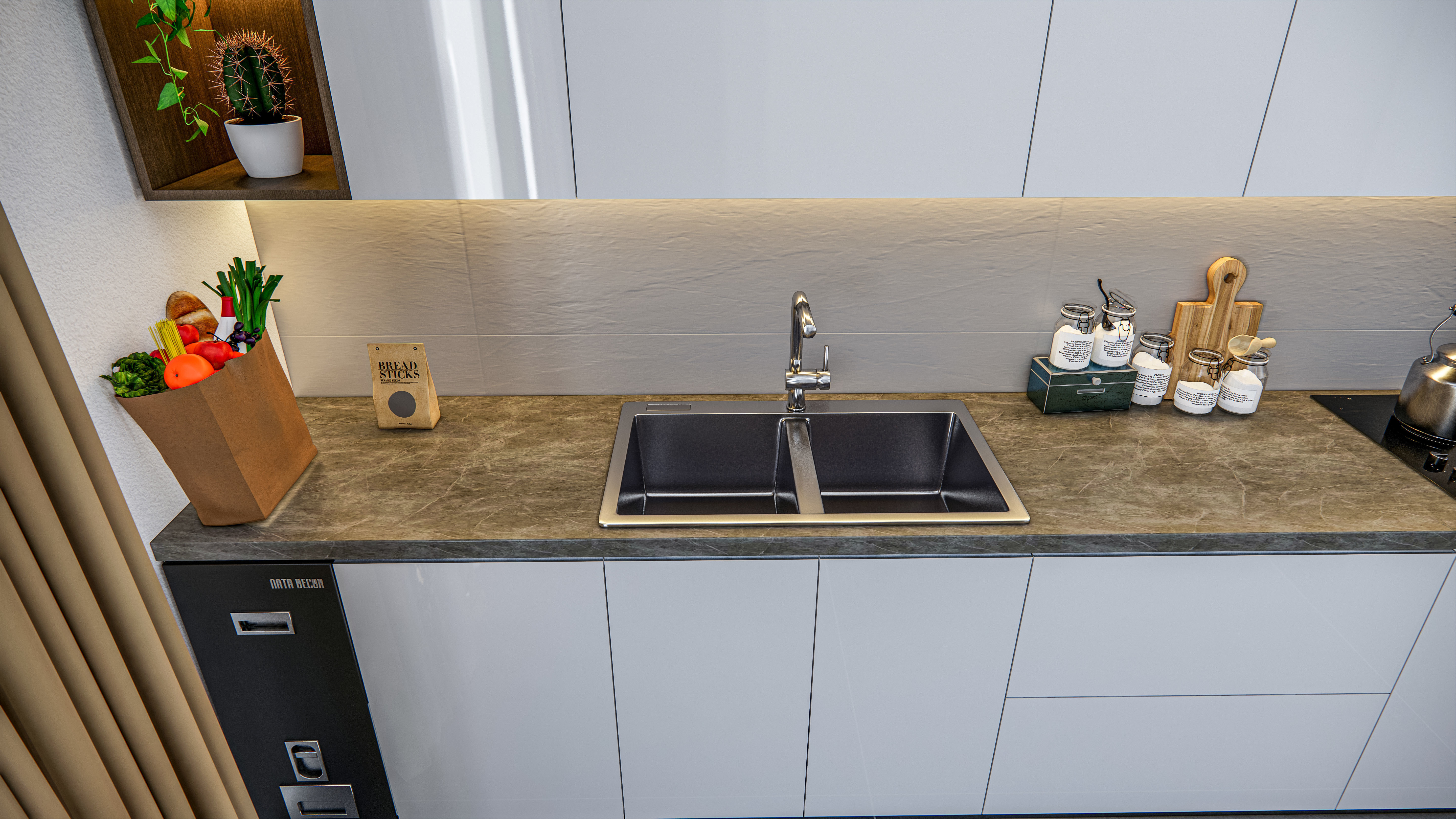 Kitchen fully parametric  Resizable manufacturable 005 3D model_20