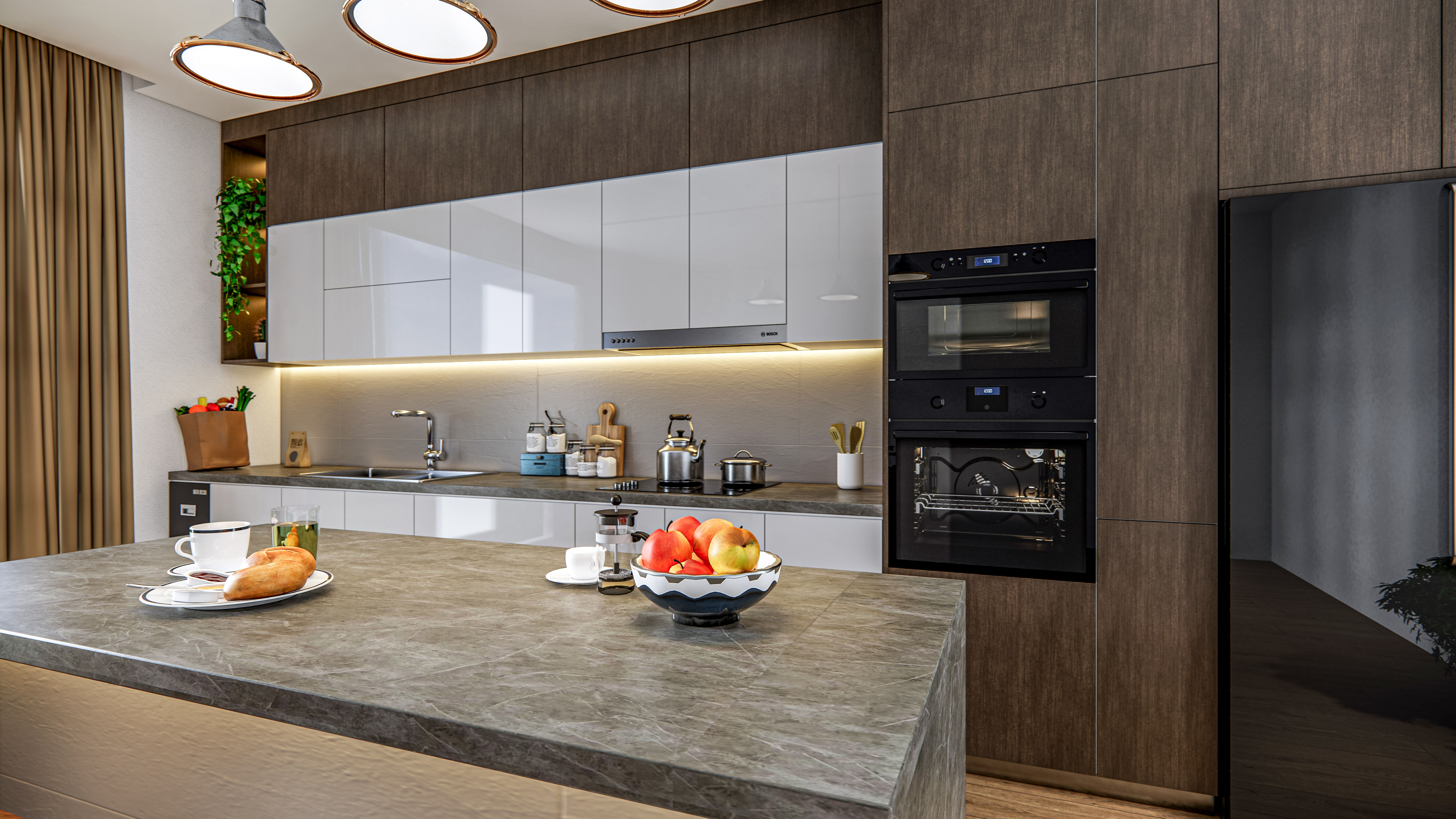 Kitchen fully parametric  Resizable manufacturable 005 3D model_11