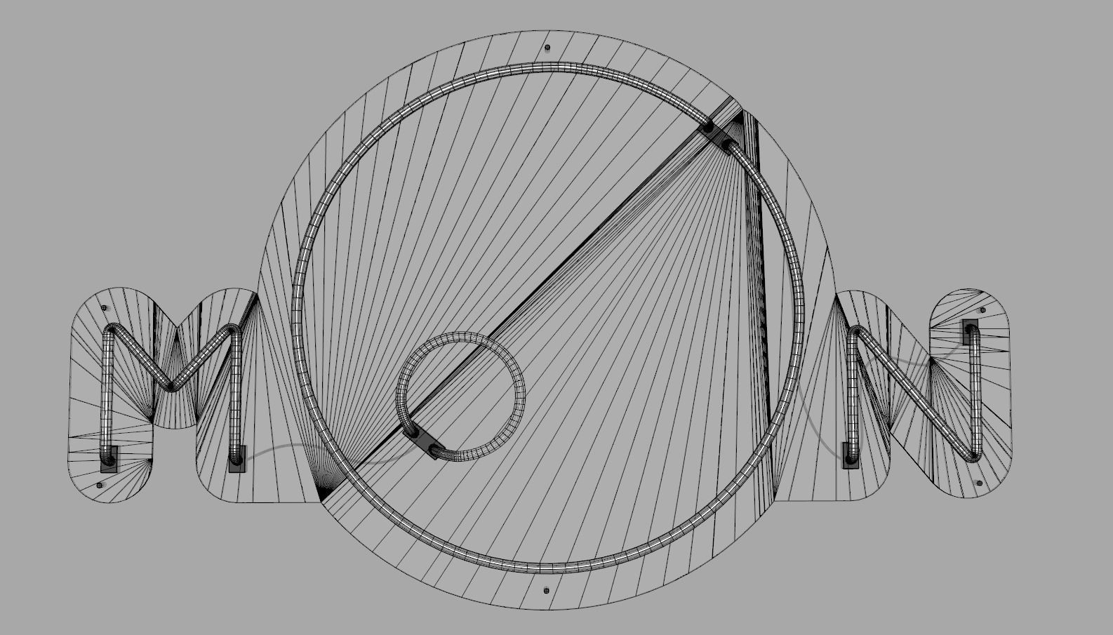 Moon - Neon Sign 3D model_5