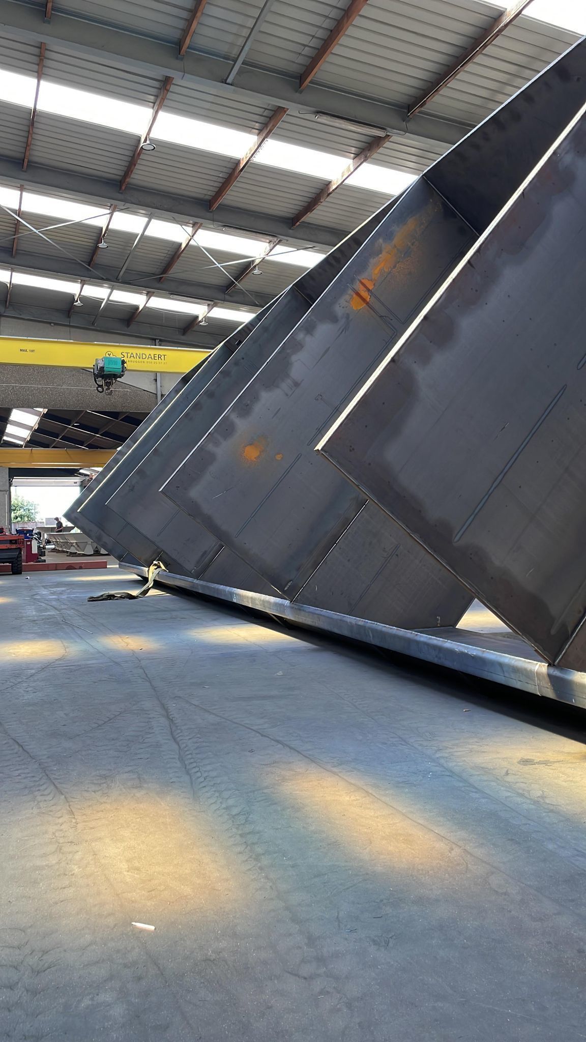 Bunkers with chutes for concrete batching plant 3D model_14