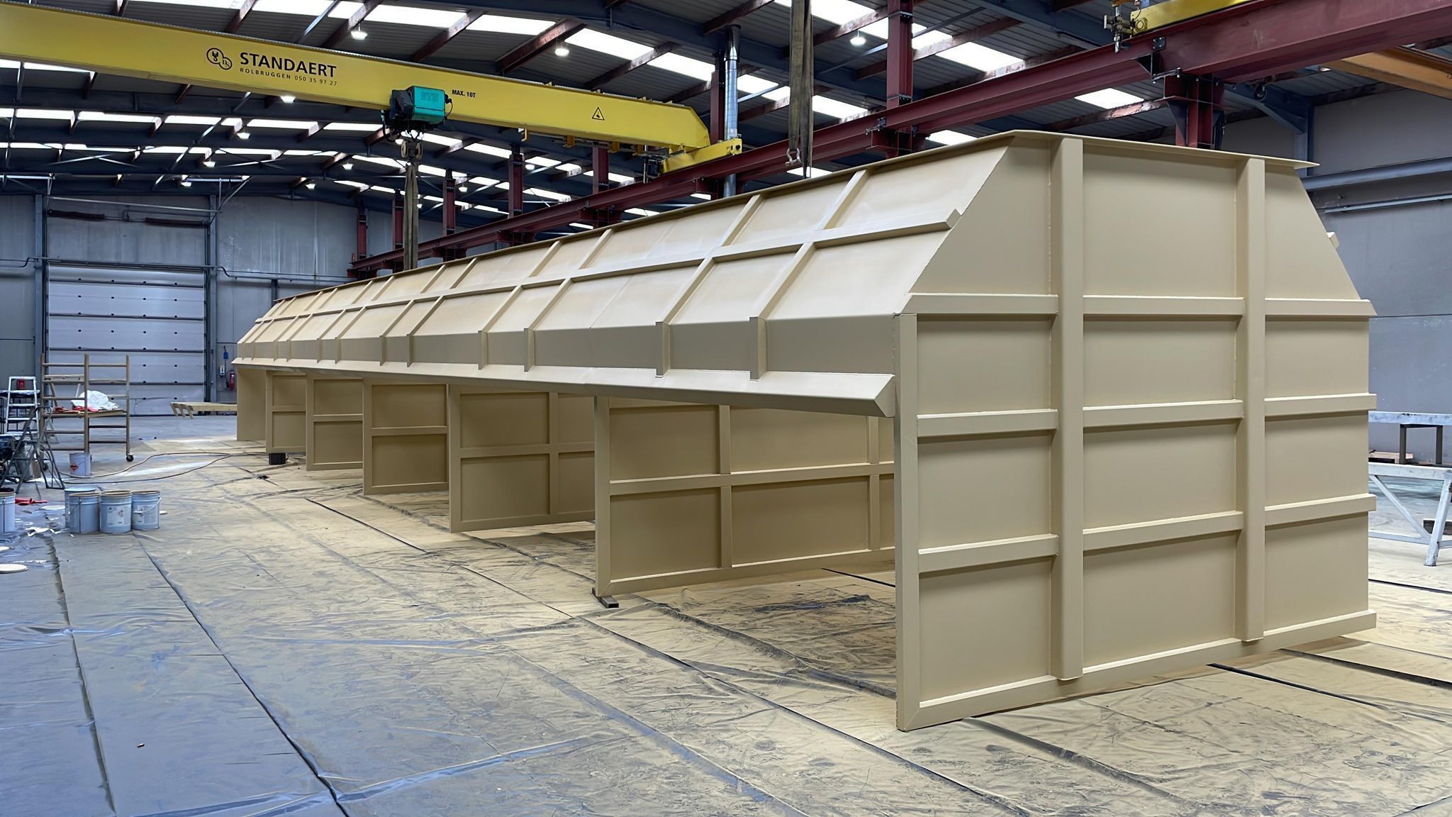 Bunkers with chutes for concrete batching plant 3D model_15