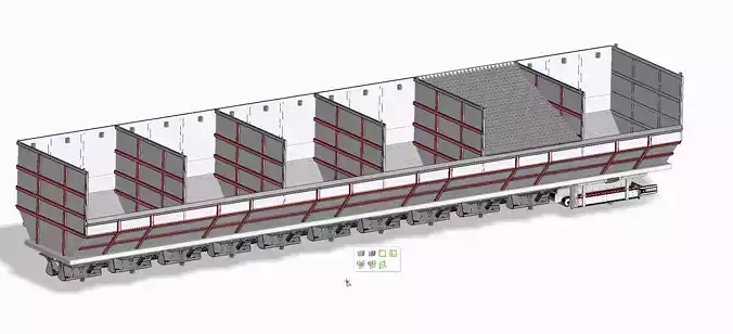 Bunkers with chutes for concrete batching plant 3D model