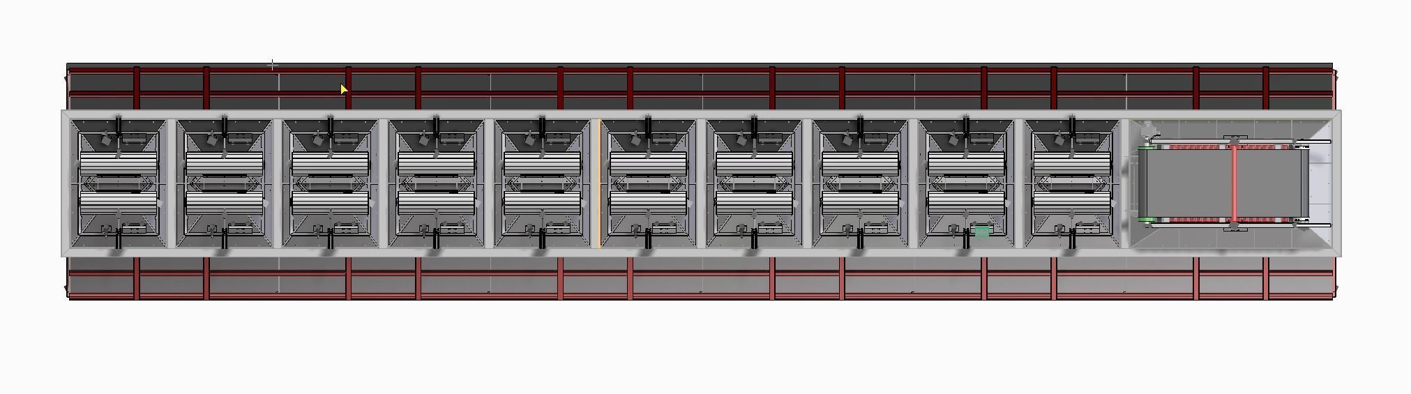 Bunkers with chutes for concrete batching plant 3D model_8