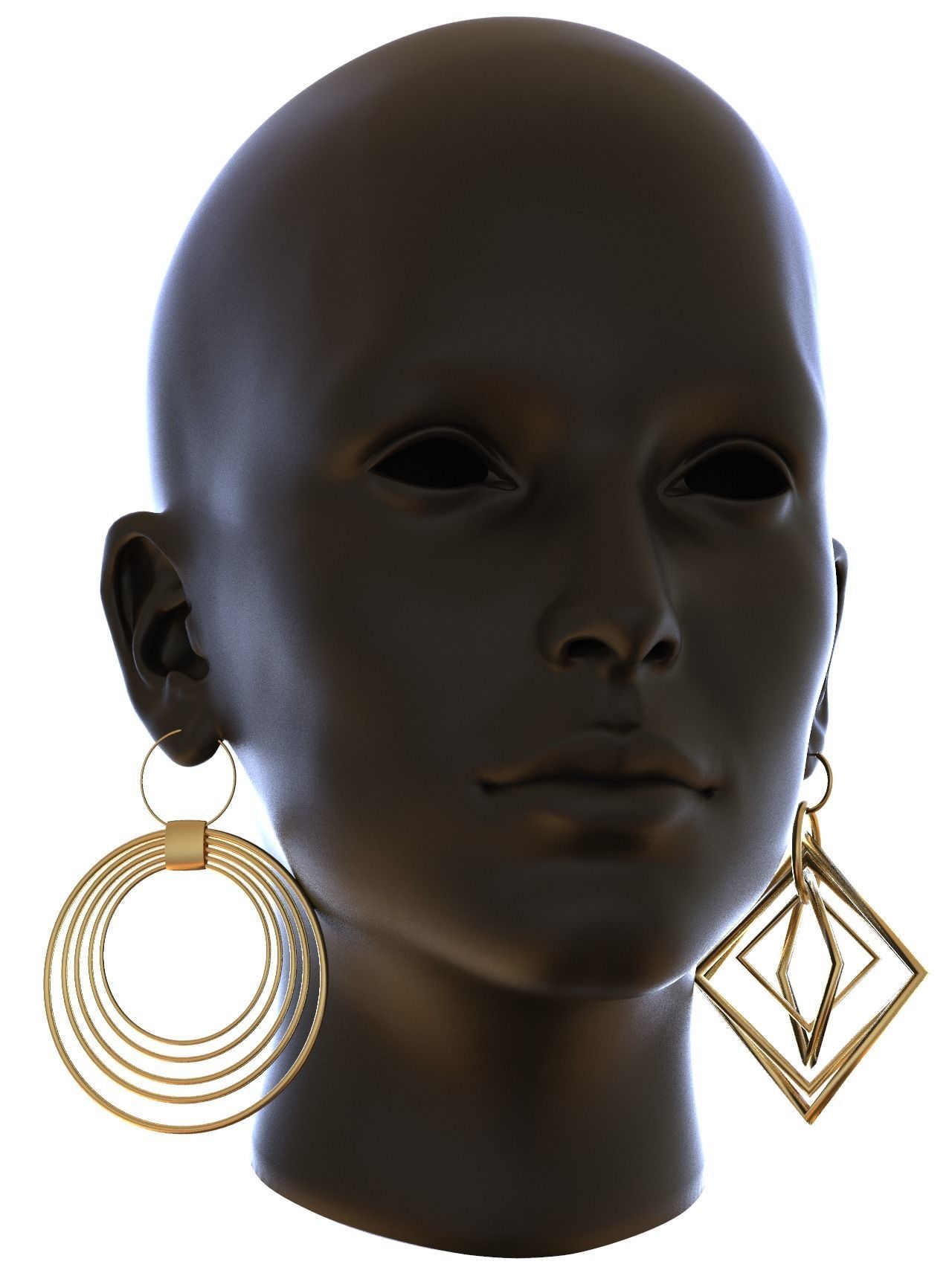Piercings earrings IMM BRUSH 3dmodel Low-poly 3D model_4