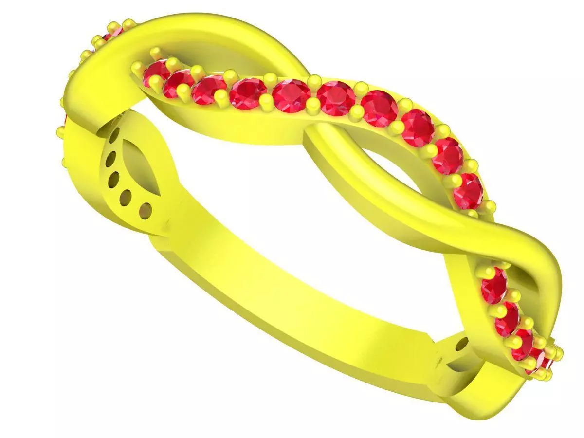 Luxury Infinity Twist Pave Ring 5174 3D print model