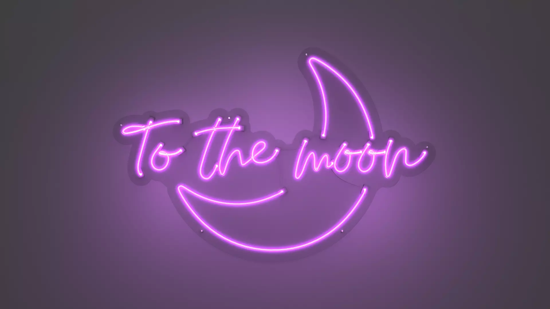To The Moon - Neon Sign 3D model_0
