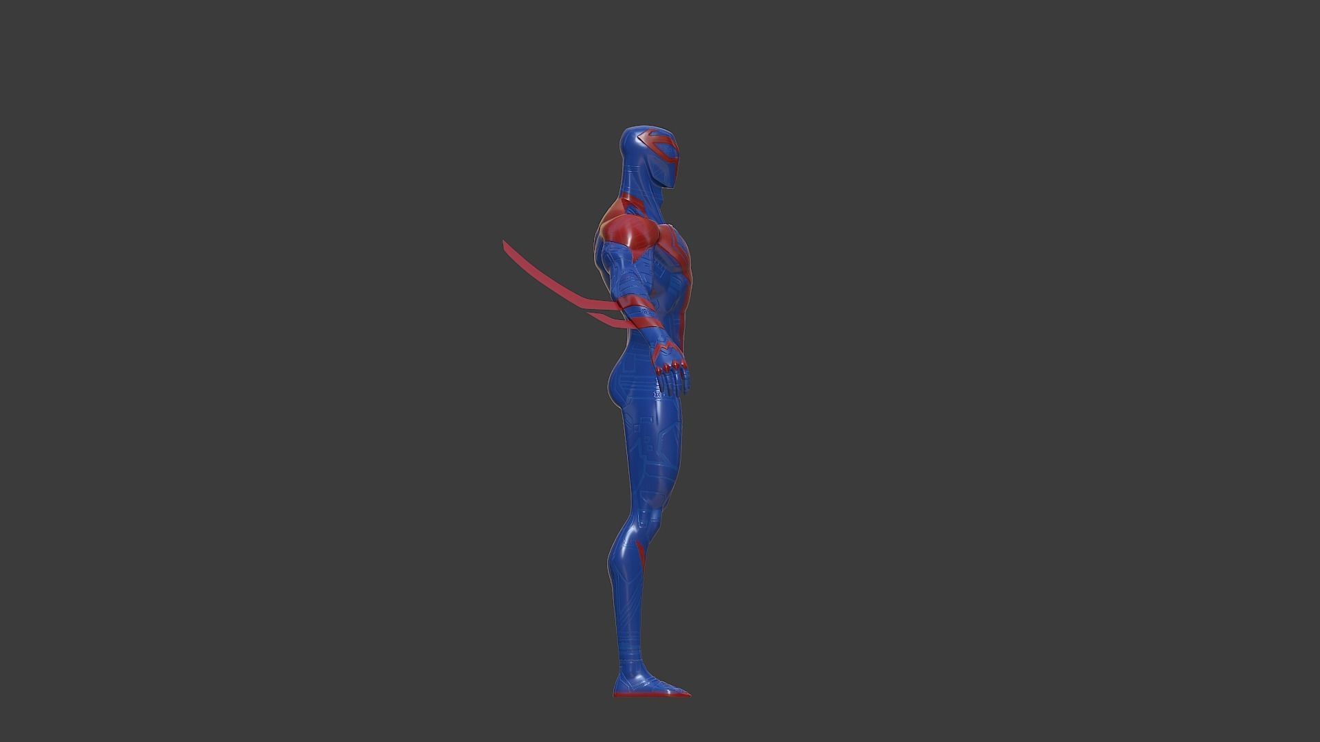 SpiderMan 2099 Miguel OHara Across the Spider-verse 3D Model 3D print model_8
