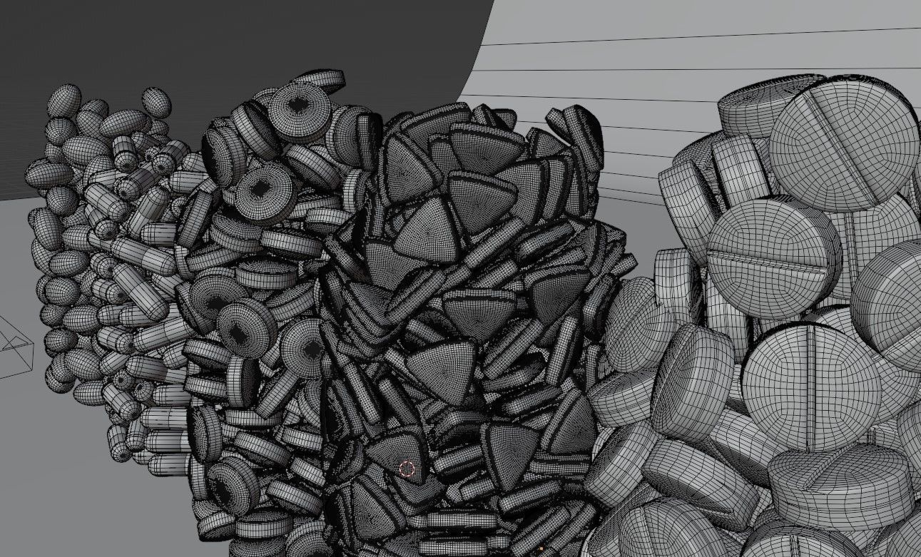 Bottle of Pills and Tablets 5 pack Low-poly 3D model_7