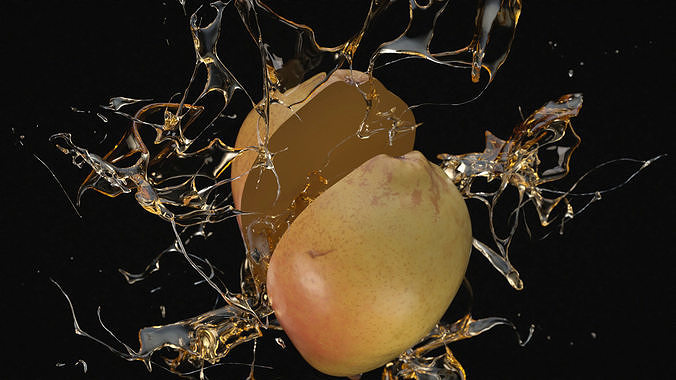 Fruit Splash Animated  3D model 3