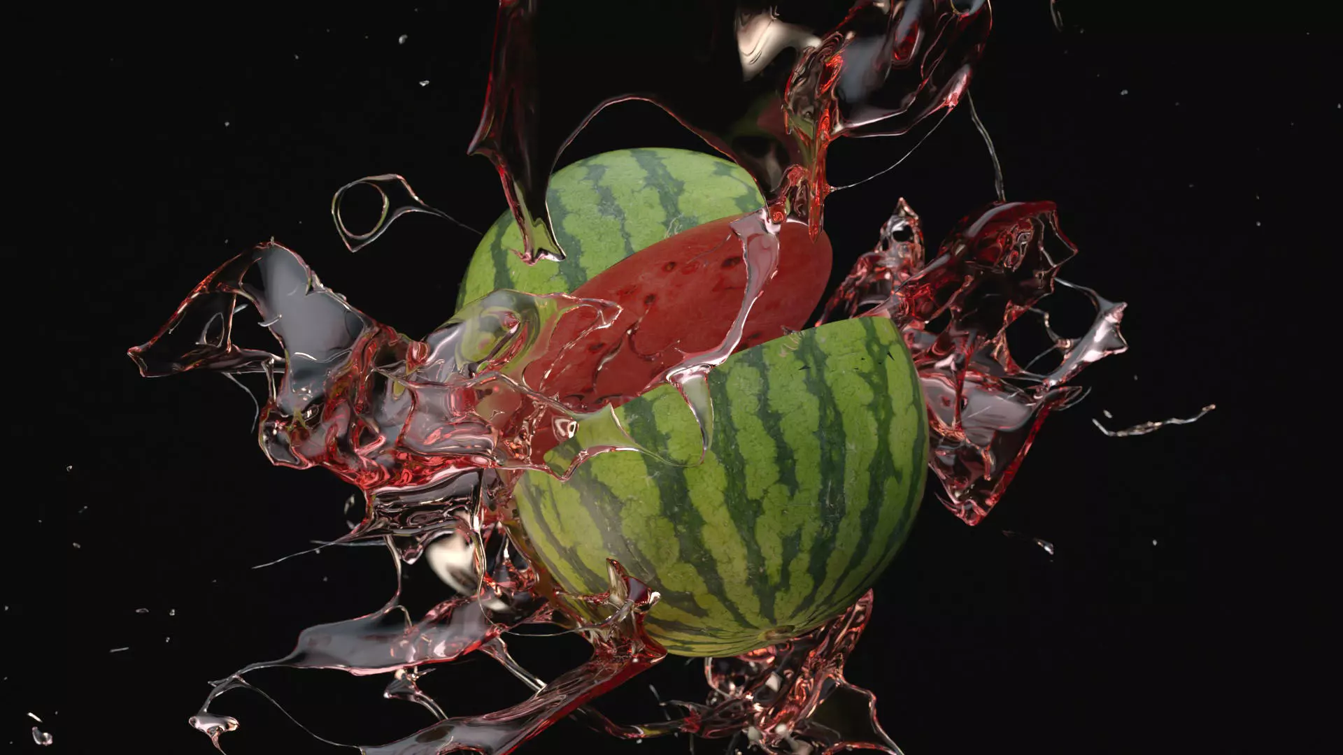 Fruit Splash Animated 3D model