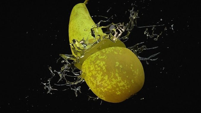 Fruit Splash Animated  3D model 4