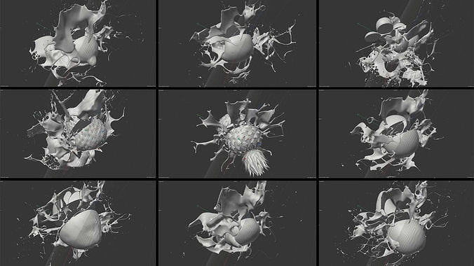Fruit Splash Animated  3D model 5