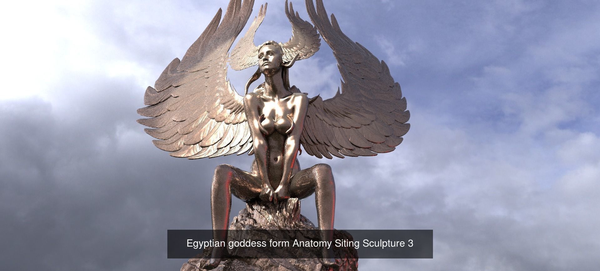 Egyptian pharaoh statues 1 3D Model Collection_4