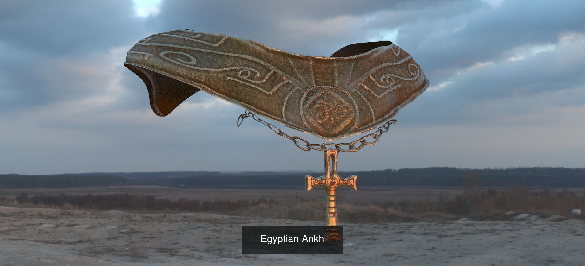 Egyptian pharaoh statues 1 3D Model Collection_2