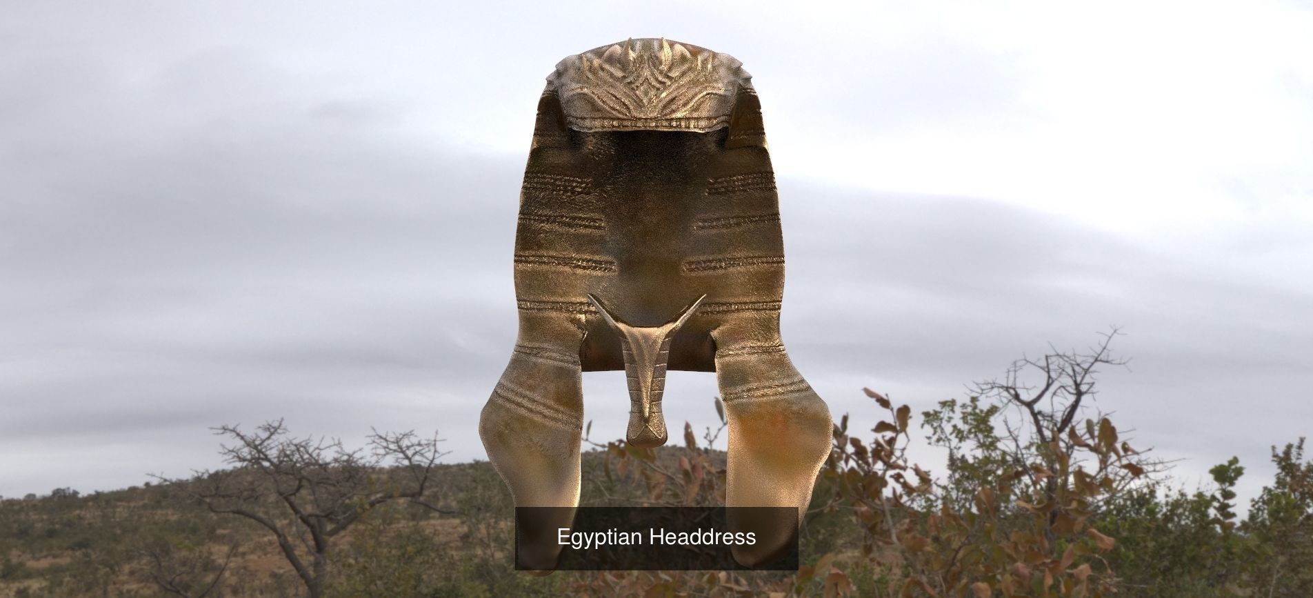 Egyptian pharaoh statues 1 3D Model Collection_1