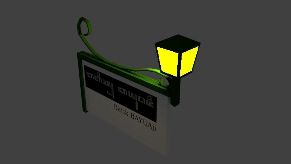 ShopSign with Lamp 1 3D model_1