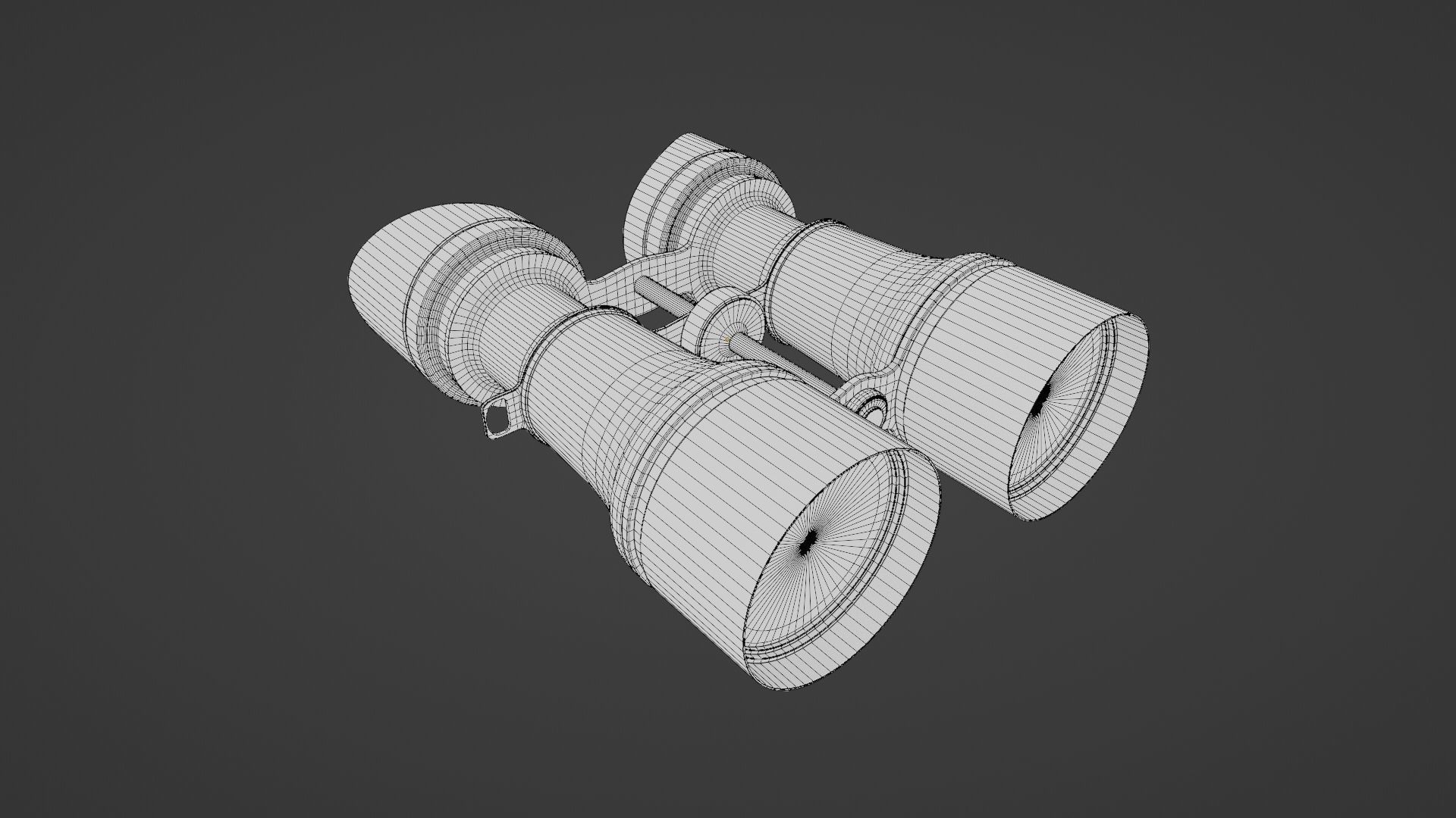 Vintage Brass Binoculars 4K 3D model_4