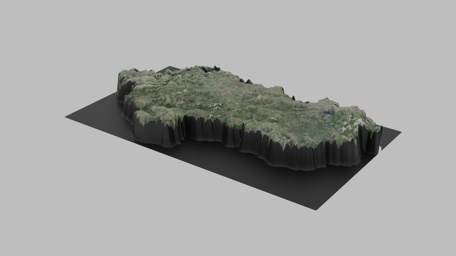 Albania Map Low-poly 3D model_5