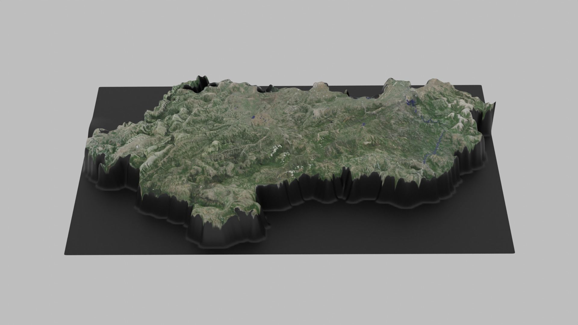 Albania Map Low-poly 3D model_6
