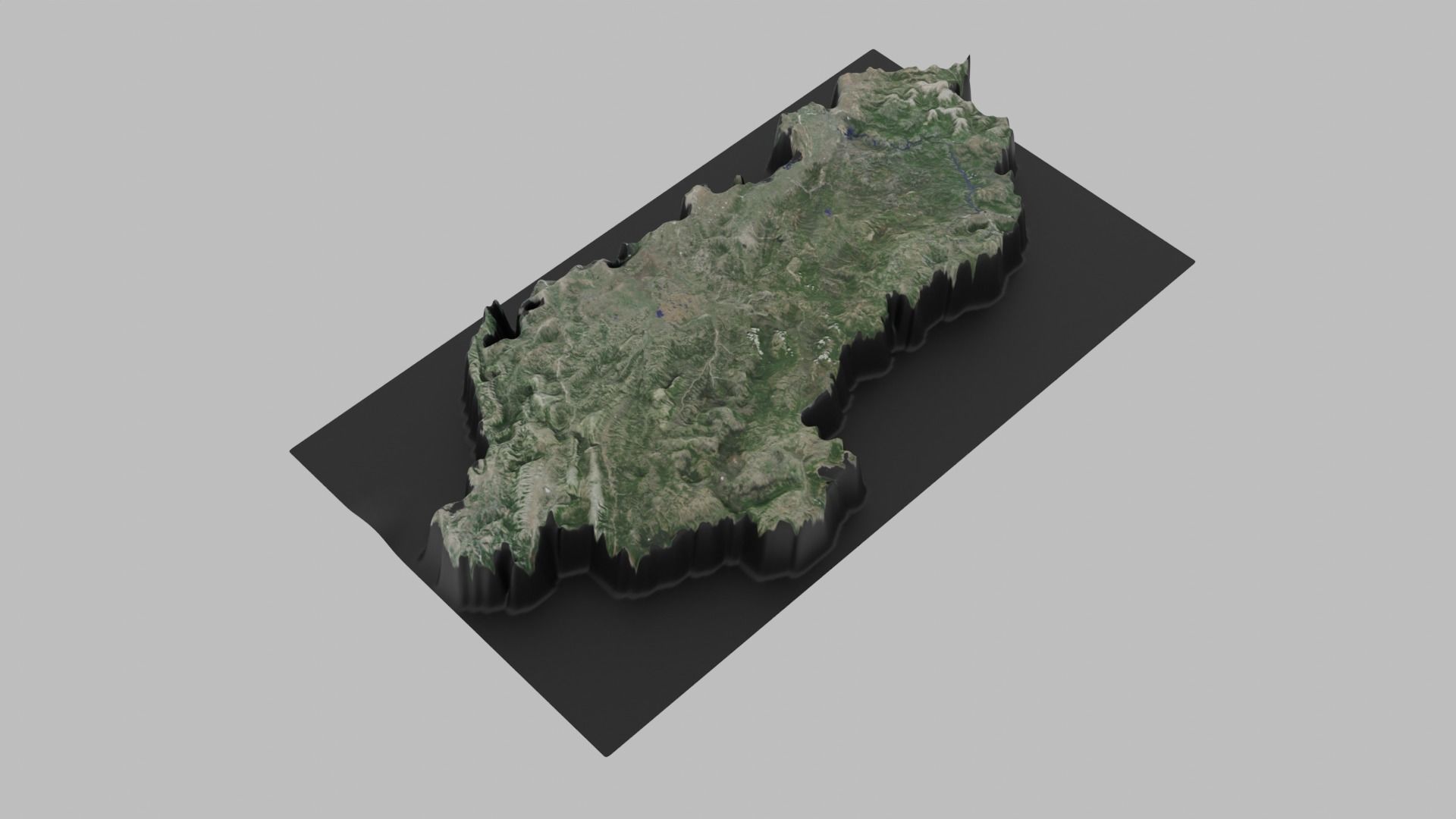 Albania Map Low-poly 3D model_7