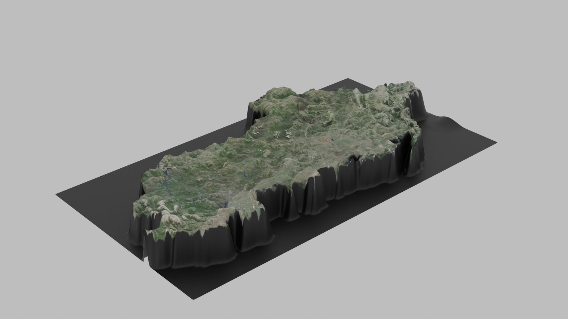 Albania Map Low-poly 3D model_3