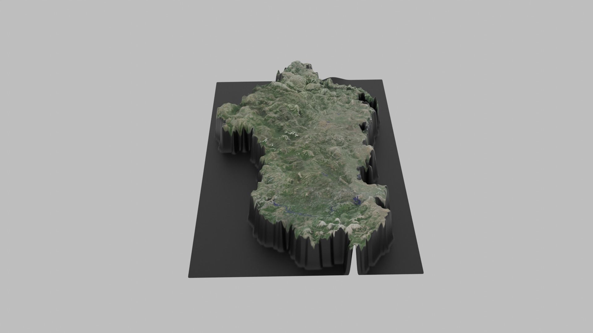 Albania Map Low-poly 3D model_4